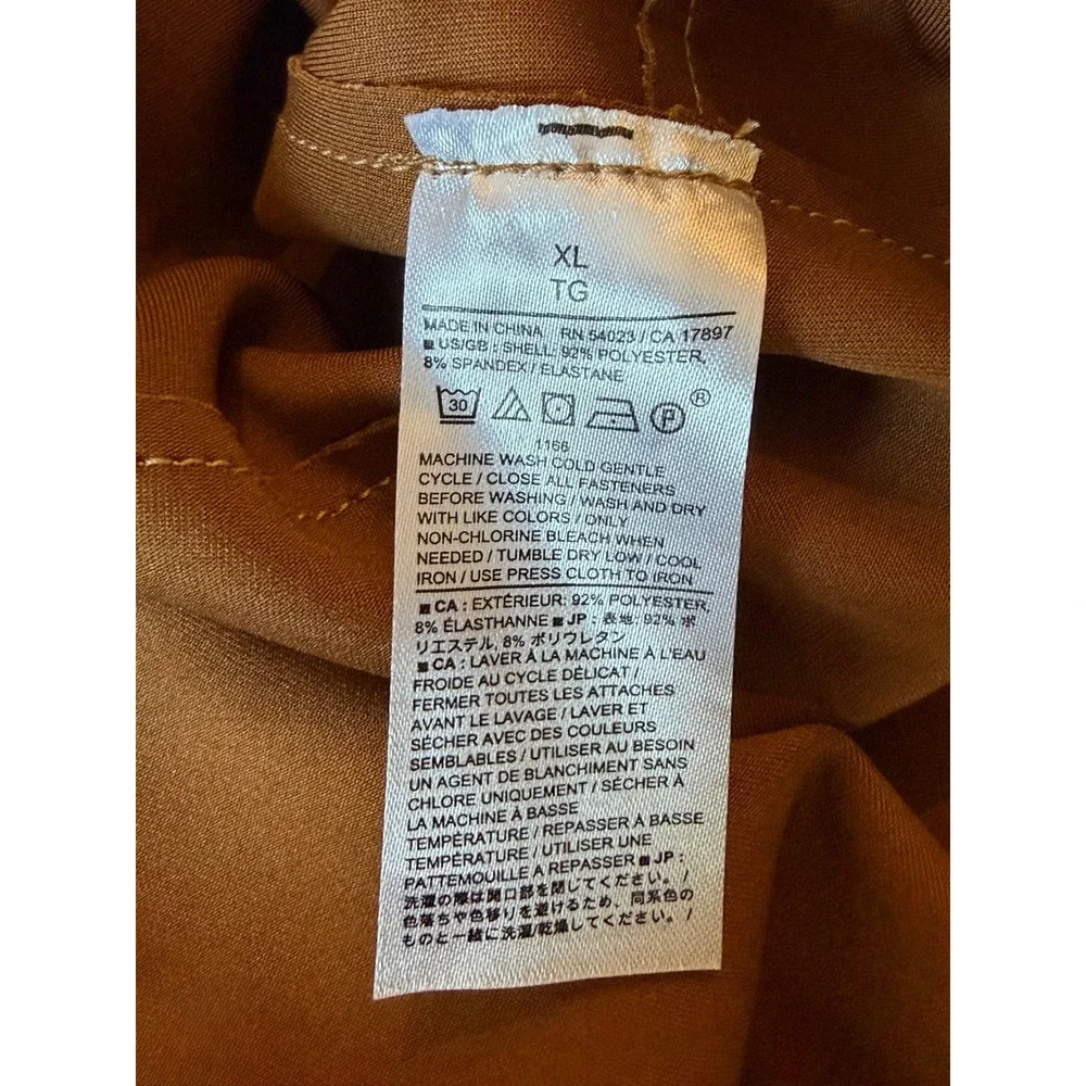 Banana Republic Camel Vegan Suede Trench Coat XL Long - Picture 7 of 11